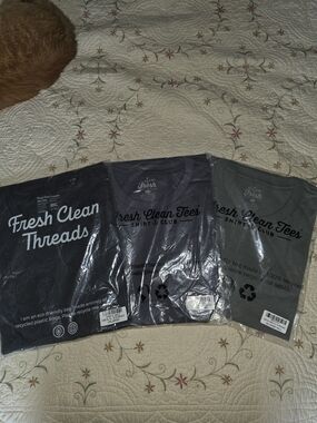 Fresh Clean Tee Selling As 3 Pack Charcoal, Gray, Green Size 3XLT